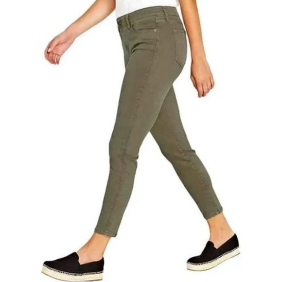 Buffalo David Bitton Faith Mid Rise Olive Green Skinny Jeans - Picture 9 of 9